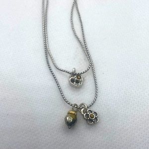 Brighton double strand necklace with charms